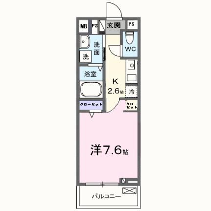 ベルドミール美野島 202｜福岡県福岡市博多区美野島２丁目(賃貸アパート1K・2階・27.02㎡)の写真 その2