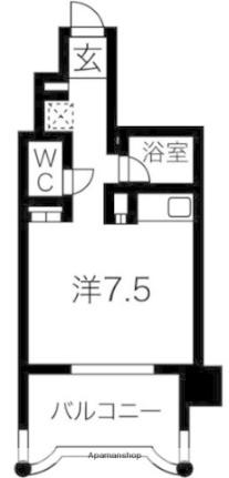 福岡県福岡市中央区清川２丁目（賃貸マンション1R・7階・21.08㎡） その2