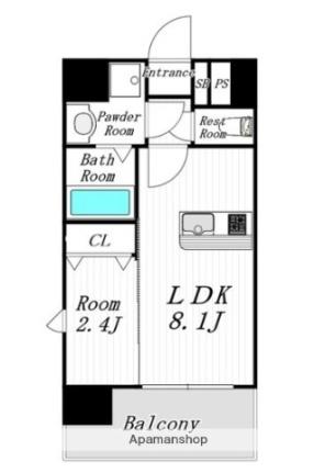 ＭＯＤＥＲＮ　ＰＡＬＡＺＺＯ　美野島ＮＥＵＲＯ 505｜福岡県福岡市博多区美野島３丁目(賃貸マンション1LDK・5階・27.40㎡)の写真 その2