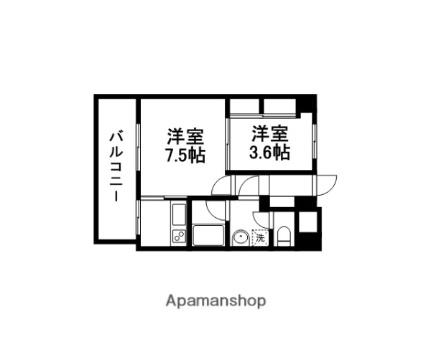 リアンシエルブルー東公園 904｜福岡県福岡市博多区千代１丁目(賃貸マンション2K・9階・34.34㎡)の写真 その2