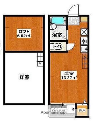 ウィステリア貝塚 103｜福岡県福岡市東区筥松４丁目(賃貸アパート1R・1階・17.05㎡)の写真 その2