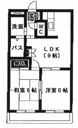 ドリームハウス桜木 102 ｜ 福岡県糟屋郡宇美町大字宇美（賃貸アパート2DK・1階・45.54㎡） その2