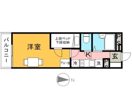 レオパレスＳＫＹＷＩＮＧＳ箱崎 308｜福岡県福岡市東区筥松３丁目(賃貸マンション1K・3階・19.87㎡)の写真 その2