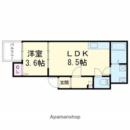 アヴェンタ箱崎 302｜福岡県福岡市東区箱崎６丁目(賃貸アパート1LDK・3階・30.01㎡)の写真 その2