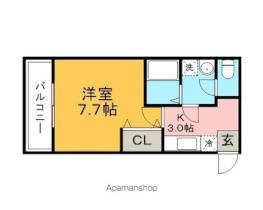 楓 106 ｜ 福岡県久留米市諏訪野町（賃貸アパート1K・1階・23.69㎡） その2