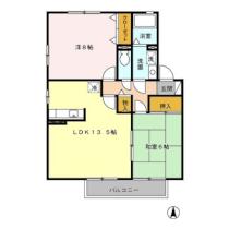 佐賀県鳥栖市弥生が丘４丁目（賃貸アパート2LDK・2階・62.10㎡） その2