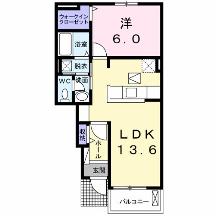 ベル　ソレイユ 103｜福岡県朝倉郡筑前町原地蔵(賃貸アパート1LDK・1階・46.06㎡)の写真 その2