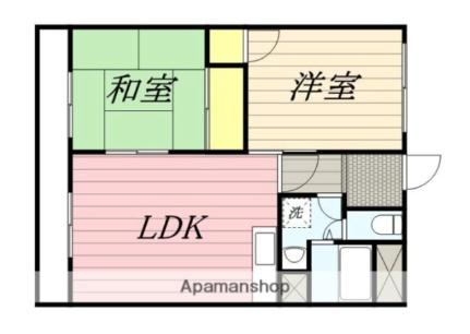 福岡県うきは市吉井町若宮(賃貸マンション2LDK・3階・52.17㎡)の写真 その2