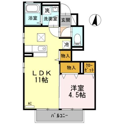 佐賀県鳥栖市原古賀町(賃貸アパート1LDK・1階・38.24㎡)の写真 その2