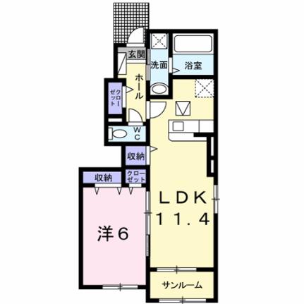 コロレ　フルール 101｜福岡県朝倉郡筑前町原地蔵(賃貸アパート1LDK・1階・50.16㎡)の写真 その2