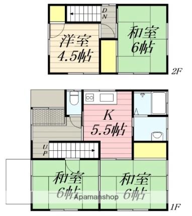 佐賀県鳥栖市宿町(賃貸一戸建4K・2階・57.51㎡)の写真 その2