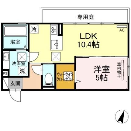 ハウスとりみゆ 103｜熊本県熊本市中央区本荘５丁目(賃貸アパート1LDK・1階・39.77㎡)の写真 その2