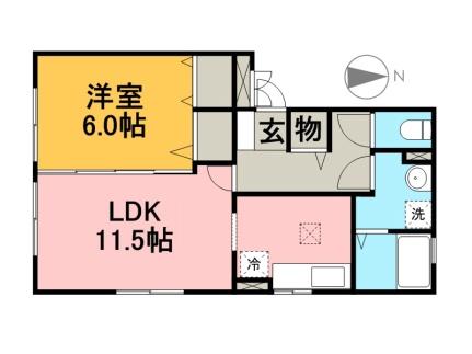 熊本県熊本市南区南高江１丁目(賃貸アパート1LDK・3階・44.21㎡)の写真 その2