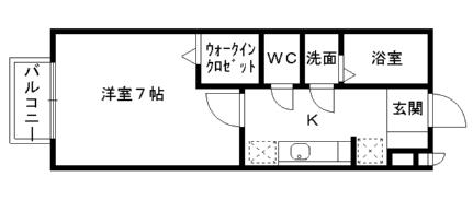 熊本県熊本市南区薄場３丁目(賃貸アパート1K・2階・26.27㎡)の写真 その2