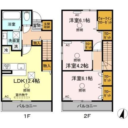 熊本県熊本市東区健軍４丁目(賃貸テラスハウス3LDK・1階・73.95㎡)の写真 その2