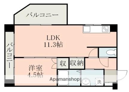 ウエル水前寺公園  ｜ 熊本県熊本市中央区水前寺公園（賃貸マンション1LDK・2階・36.94㎡） その2