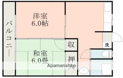 熊本県熊本市東区保田窪２丁目(賃貸アパート2K・2階・39.60㎡)の写真 その2