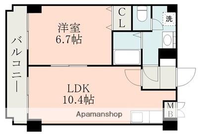 Ｇｒｏｏｖｙ ｜熊本県熊本市中央区大江１丁目(賃貸マンション1LDK・2階・40.62㎡)の写真 その2