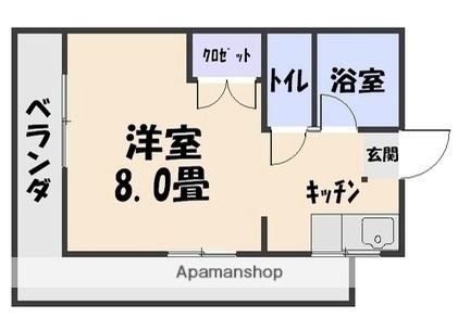 熊本県熊本市東区尾ノ上１丁目（賃貸マンション1R・4階・24.55㎡） その2