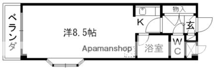 エル上熊本 503 ｜ 熊本県熊本市西区花園５丁目（賃貸アパート1K・4階・22.40㎡） その2