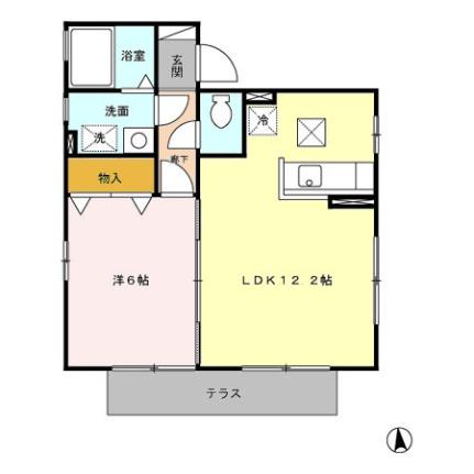 アンソレイユ 101｜熊本県熊本市南区野口３丁目(賃貸アパート1LDK・1階・42.01㎡)の写真 その2