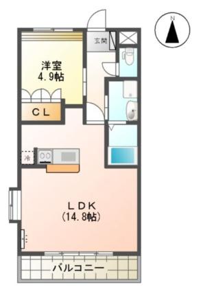 Ｐｒｅｎｄｒｅ　ＴＨ 306 ｜ 熊本県熊本市南区日吉２丁目（賃貸マンション1LDK・3階・45.50㎡） その2