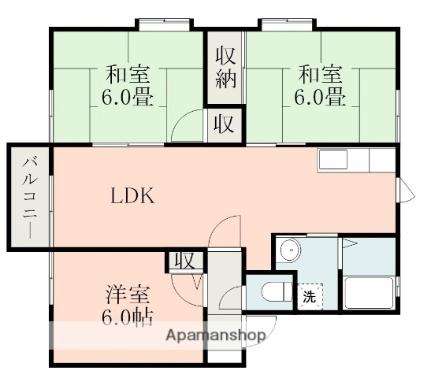 熊本県熊本市南区鳶町２丁目(賃貸アパート3LDK・2階・62.00㎡)の写真 その2