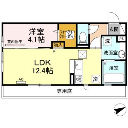 熊本県熊本市南区城南町さんさん２丁目（賃貸アパート1LDK・1階・41.86㎡） その2