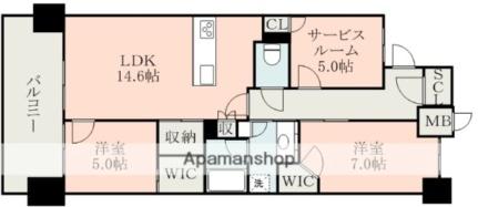 プレミスト京町本丁 ｜熊本県熊本市中央区京町本丁(賃貸マンション2SLDK・2階・67.52㎡)の写真 その2