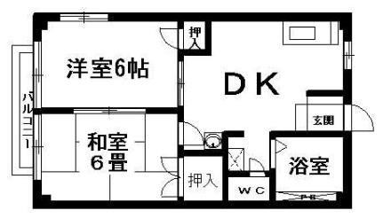 岩崎ハイツ 101｜熊本県玉名市岩崎(賃貸アパート2DK・1階・40.04㎡)の写真 その2