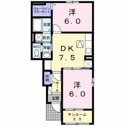 カレント・カーサ　I 105｜熊本県宇城市松橋町曲野(賃貸アパート2DK・1階・50.29㎡)の写真 その2