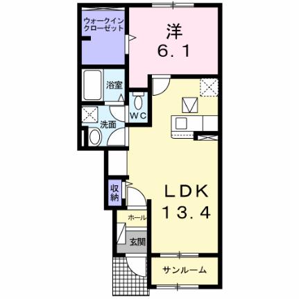 コンフォール 106 ｜ 熊本県宇城市松橋町西下郷（賃貸アパート1LDK・1階・50.94㎡） その2