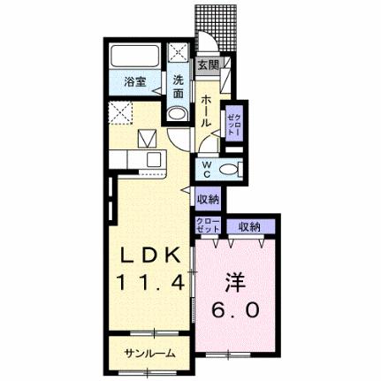 グローリー竹崎　III 102 ｜ 熊本県宇城市松橋町竹崎（賃貸アパート1LDK・1階・47.66㎡） その2