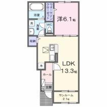 キャッスルラピュタ　Ｂ 103 ｜ 熊本県球磨郡錦町大字西（賃貸アパート1LDK・1階・50.05㎡） その2