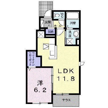 チロリアンコッティII　Ｂ 101 ｜ 熊本県八代市鏡町内田（賃貸アパート1LDK・1階・45.19㎡） その2