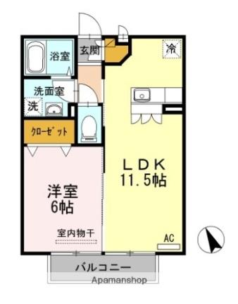 ルミエールIII 205 ｜ 大分県大分市田中町３丁目（賃貸アパート1LDK・2階・40.07㎡） その2