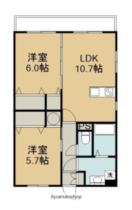 ユーミーソルフレイア 305｜大分県大分市竹下１丁目(賃貸マンション2LDK・3階・55.20㎡)の写真 その2