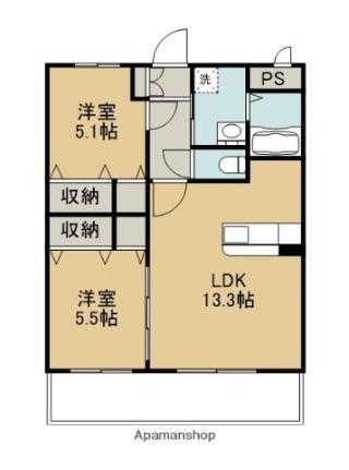 Ｂｌｉｓｓ大在 403｜大分県大分市横田２丁目(賃貸マンション2LDK・4階・54.85㎡)の写真 その2