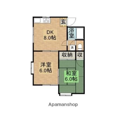 メゾンパーク　Ａ棟 203｜宮崎県都城市上川東２丁目(賃貸アパート2DK・2階・38.99㎡)の写真 その2