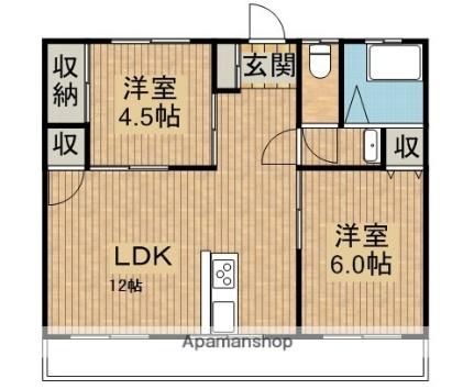 コーポラスパーク ｜宮崎県都城市前田町(賃貸マンション2LDK・4階・49.77㎡)の写真 その2