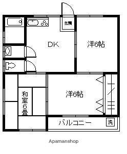 ＬＥＯ－ＷＡＫＡＢＡII　（旧コーポ若葉II） 203｜宮崎県都城市若葉町(賃貸アパート3DK・2階・47.79㎡)の写真 その2