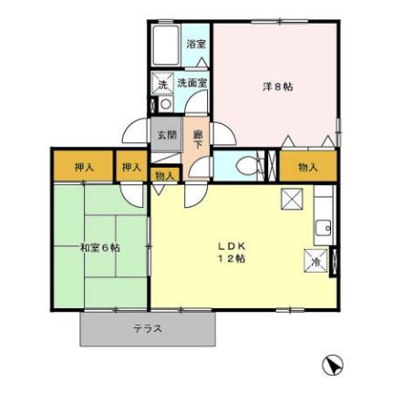 サンフローラ一ツ葉　Ａ棟 101｜宮崎県宮崎市新別府町麓(賃貸アパート2LDK・1階・57.98㎡)の写真 その2