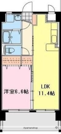 宮崎県宮崎市昭和町（賃貸マンション1LDK・4階・43.68㎡） その2