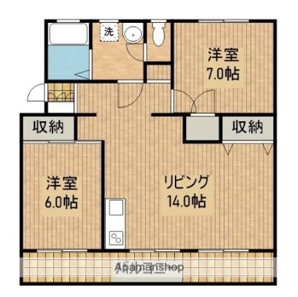 宮崎県宮崎市花ケ島町瀬々町(賃貸マンション2LDK・3階・56.10㎡)の写真 その2