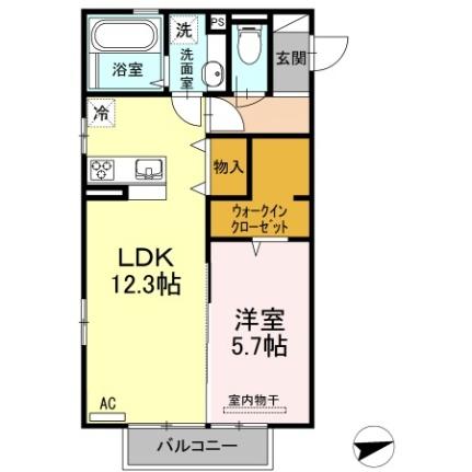 メゾン　ド　ルミエール 206 ｜ 宮崎県宮崎市大和町（賃貸アパート1LDK・2階・45.18㎡） その2