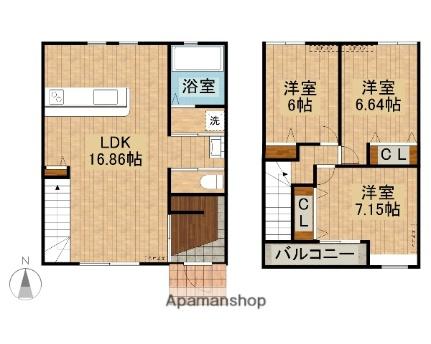 宮崎県宮崎市西池町（賃貸一戸建3LDK・2階・89.48㎡） その2