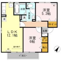 宮崎県宮崎市佐土原町上田島（賃貸アパート2LDK・1階・55.47㎡） その2