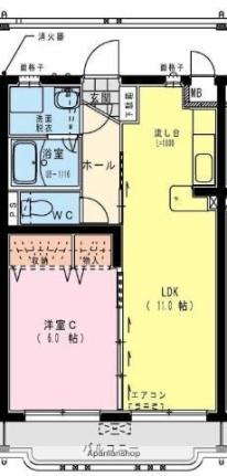 ラシーヌ平和台 302 ｜ 宮崎県宮崎市下北方町下郷（賃貸マンション1LDK・3階・41.58㎡） その2