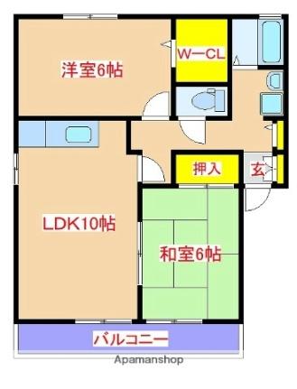 鹿児島県霧島市国分中央２丁目（賃貸アパート2LDK・2階・55.00㎡） その2