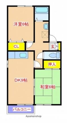 鹿児島県霧島市隼人町姫城３丁目(賃貸アパート2DK・1階・50.39㎡)の写真 その2